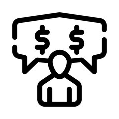 Financial Coaching line icon