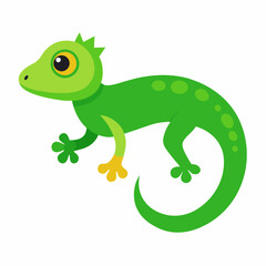 Gecko vector on white background.