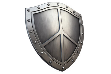 Metal Shield Icon isolated. PNG transparency