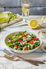 Green Bean Tomato Romaine lettuce Cheese Salad