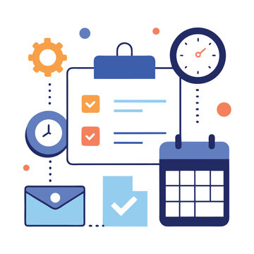 Productivity Calendar Clock Kanban