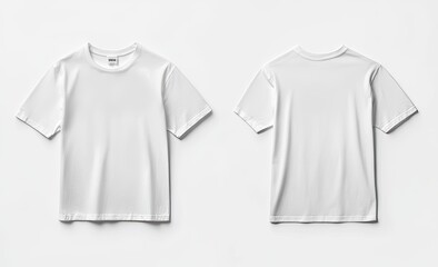 Fototapeta premium Blank White T-Shirt Mockup