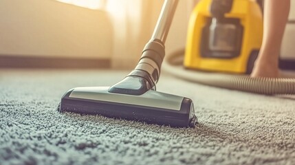 Vacuum cleaning carpet