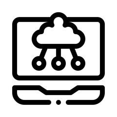 Edge computing line icon