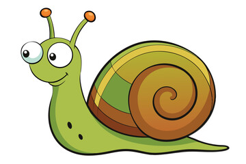 Illustration of Grove snail isolated.