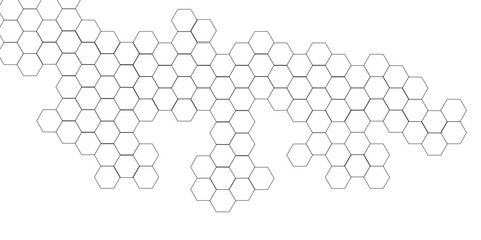 Abstract background with lines technology. Modern simple style hexagonal graphic concept. Abstract hexagon polygonal pattern background vector. White grid tile hexagon creative background with hexagon