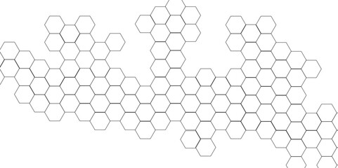 Abstract background with lines technology. Modern simple style hexagonal graphic concept. Abstract hexagon polygonal pattern background vector. White grid tile hexagon creative background with hexagon