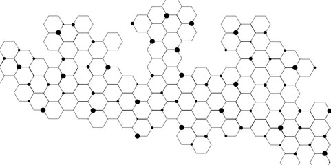 Abstract background with lines technology. Modern simple style hexagonal graphic concept. Abstract hexagon polygonal pattern background vector. White grid tile hexagon creative background with hexagon