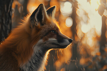 red fox in the woods