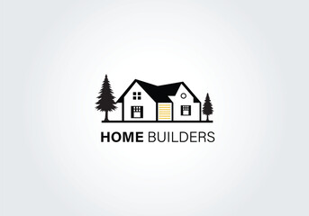 Home Builders Construction Real Estate Property Logo Design