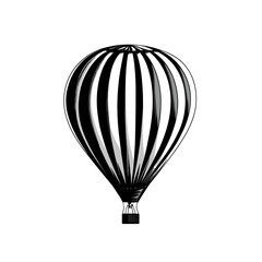 Fototapeta premium Elegant Black and White Hot Air Balloon Illustration 
