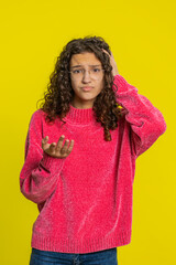 Sad young Caucasian girl feeling hopelessness loneliness, nervous breakdown, loses becoming...
