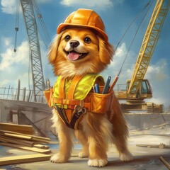 A construction dog.