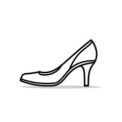 Obraz premium Simple minimalist high heel shoe icon illustration 