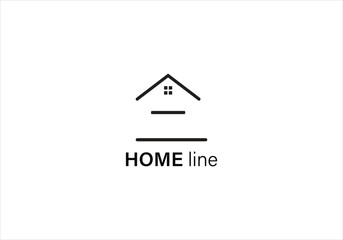 Home Line Logo Minimalist House Icon Modern Architecture Design