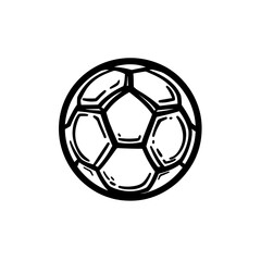 Fototapeta premium Minimalist Soccer Ball Icon Illustration on White Background 
