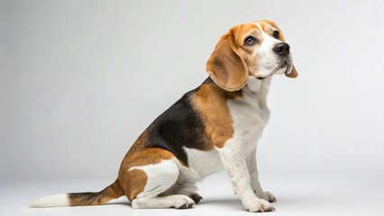 Beagle on studio background
