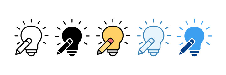 Idea  Icon Set Multiple Style Collection