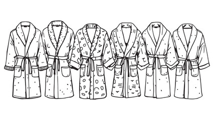 Bathrobe line art minimalist design for modern home decor