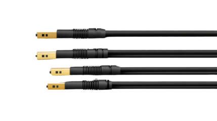 audio cables isolated on white