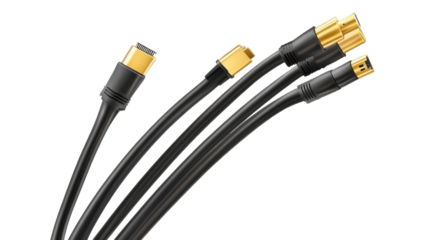 computer cable on white background