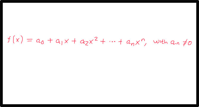 general form of polynomial function