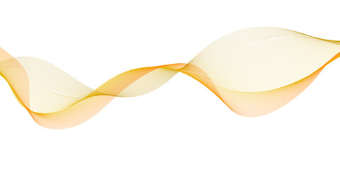 Abstract orange wavy on white background, Orange abstract line waves on white background. golden or yellow wave and curve lines background. 