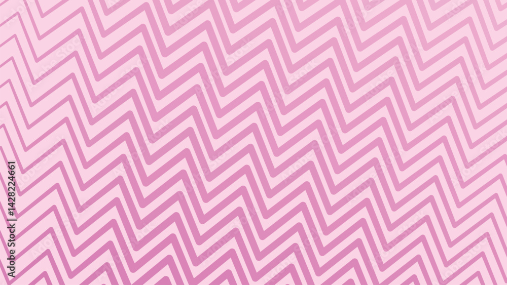 Poster pink zigzags dance on a soft gradient backdrop creating a playful energetic pattern