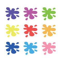 colorful splash emoji vector symbol sign illustration