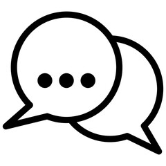 Speech Bubble. Editable Pixel perfect stroke line vector icon. Communication icons. 	