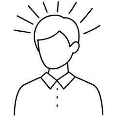 man with idea icon vector 