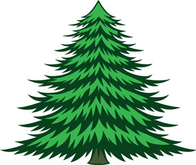 Fototapeta premium Christmas tree vector art illustration. A symbol of resilience and the enduring spirit of the natural world.