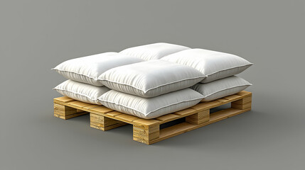 White Cushions on Wooden Pallet for Home and Office Decor