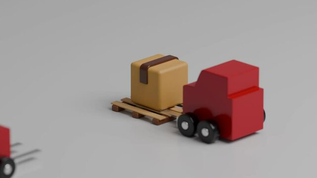 3D loop satisfying logistics animation