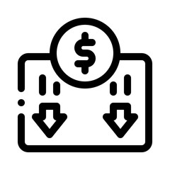 Deflation Symbol line icon