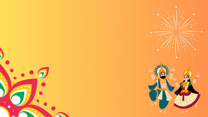 Colorful illustration of Tamil New Year celebration with traditional elements like mango leaves, kolam, and fruits. Perfect for festival, cultural, and seasonal design themes.