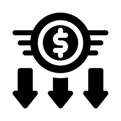 Weak Currency Symbol glyph icon