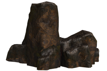 Realistic rock formation, ideal for landscaping or decorative displays