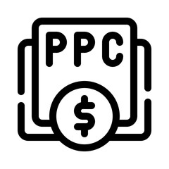 PPC Advertising line icon