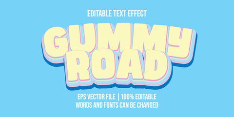 Gummy editable text effect