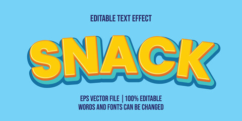 Snack editable text style effect

