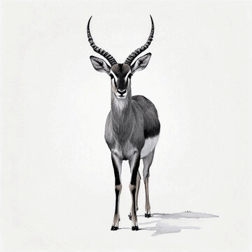 Savanna strokes antelope isolated watercolor vector illustration svg