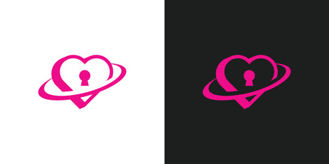 Planet Love, Key, Security Logo Design © Dimas