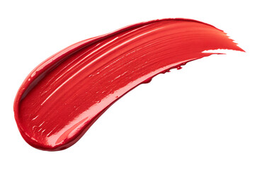 Vibrant Red Paint Stroke