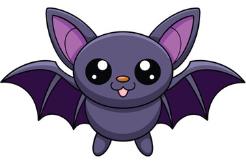 Illustration of Cute Bat animal Isolated.