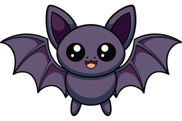 Illustration of Cute Bat animal Isolated.