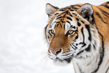 Fototapeta premium Majestic Tiger in Snowy Landscape