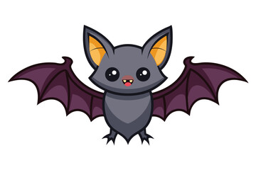 Illustration of Cute Bat animal Isolated.