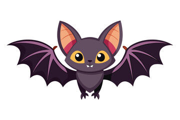 Illustration of Cute Bat animal Isolated.