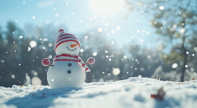 Snowman in winter wonderland (4)